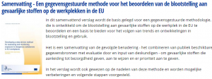 Onderzoeksrapport over blootstelling aan gevaarlijke stoffen op het werk