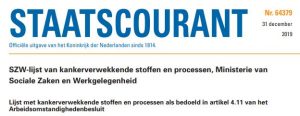 Nieuwe SZW-lijst eerste halfjaar 2020